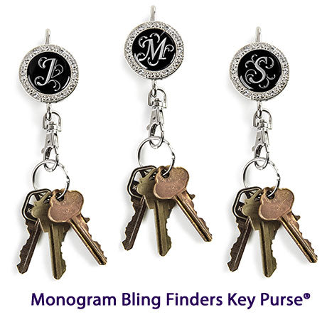 Monogram Bling Finders Key Purse