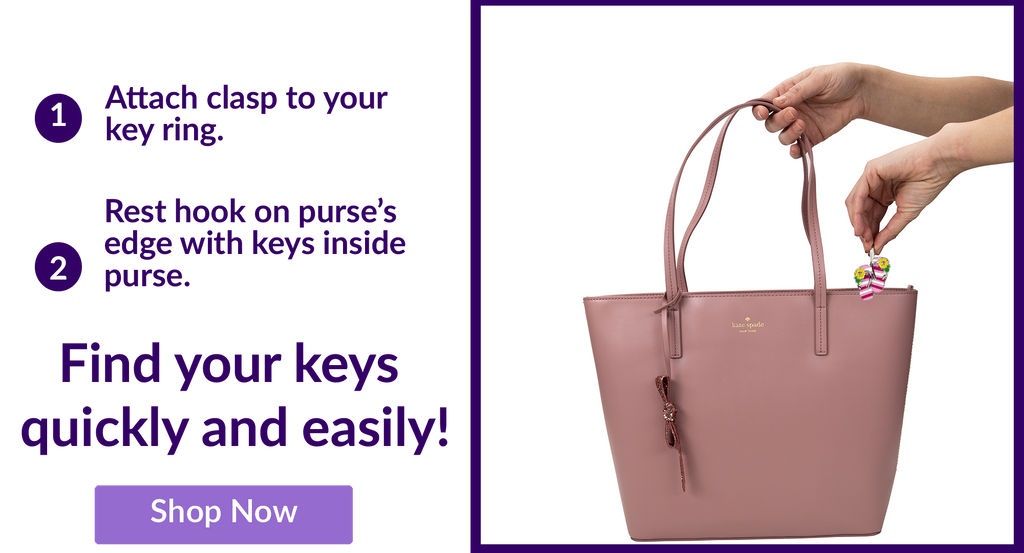 Putting Finders Key Purse on your purse